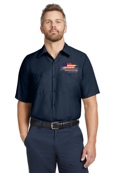 #056a ALL AMERICAN CONST. INDUSTRIAL WOVEN SHIRT NAVY #SP24
