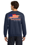 #056a ALL AMERICAN CONST. CREW NECK NAVY  18000