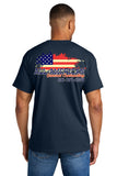 #056a ALL AMERICAN CONST. T-SHIRT  NAVY   8000
