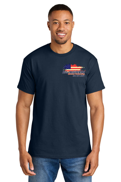 #056a ALL AMERICAN CONST. T-SHIRT  NAVY   8000