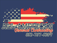 #056a ALL AMERICAN CONST. T-SHIRT  NAVY   8000