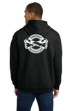 #121 BROTHERS CIGARS, HOODIE SWEATSHIRT, BLACK, UNISEX, 18500, DESIGN # 4