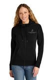#121 BROTHERS CIGARS,  FULL ZIP HOODIE SWEATSHIRT, BLACK, LADIES, DT1104, DESIGN #4