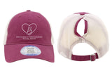 # BROTHERS CIGARS, PONEY TAIL CAP, BERRY, ADJUSTABLE, 60995, DESIGN #5