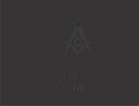 #075 BEDFORD LODGE #14  HAT  BLACK  SQUARE & COMPASS / BEDFORD 14  NE204