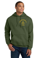 #075 BEDFORD LODGE #14 HOODIE MILITARY GREEN   BEDFORD LODGE  18500