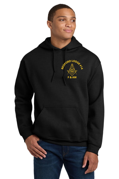 #075 BEDFORD LODGE #14 HOODIE BLACK   BEDFORD LODGE  18500
