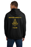 #075 BEDFORD LODGE #14 HOODIE BLACK   BEDFORD LODGE  18500