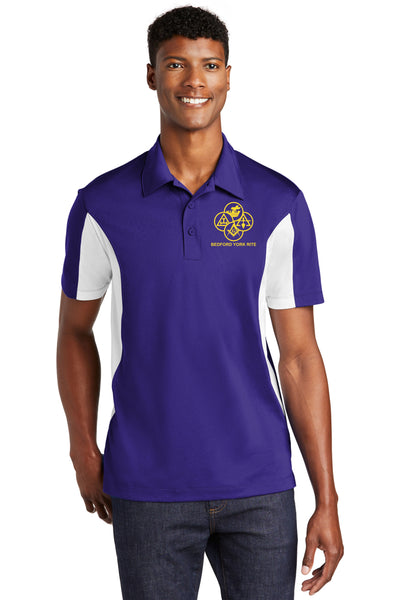 #075 BEDFORD LODGE #14 POLO PURPLE/WHITE   YORK RITE  ST655