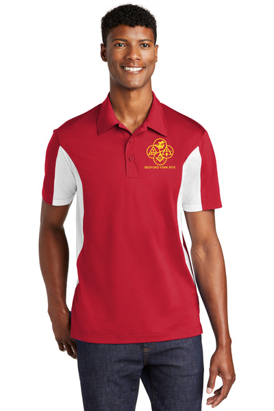#075 BEDFORD LODGE #14 POLO  RED/WHITE   YORK RITE  ST655
