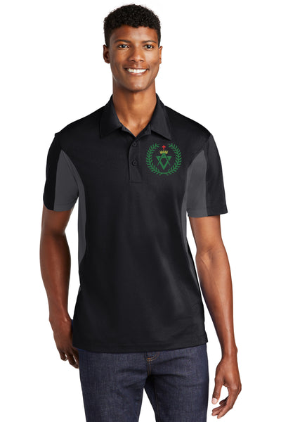 #075 BEDFORD LODGE #14 POLO BLACK/GREY   ALLIED MASONIC DEGREE  ST655