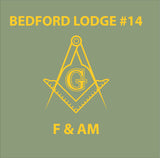 #075 BEDFORD LODGE #14 COTTON T SHIRT MILITARY GREEN  BEDFORD LODGE   5000