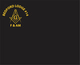 #075 BEDFORD LODGE #14 TRI BLEND T SHIRT BLACK  BEDFORD LODGE  DM130