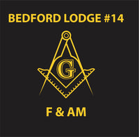 #075 BEDFORD LODGE #14 TRI BLEND T SHIRT BLACK  BEDFORD LODGE  DM130