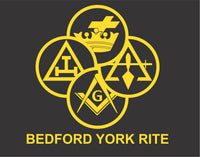 #075 BEDFORD LODGE # 14 POLO BLACK/RED   YORK RITE  ST655