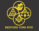 #075 BEDFORD LODGE # 14 POLO BLACK/RED   YORK RITE  ST655