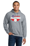 #125 BMS VOLLEYBALL, HOODIE, SPORTS GREY, YOUTH & ADULT, 18500, DESIGN #1