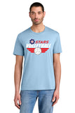 #125 BMS VOLLEYBALL, TRI BLEND T, ICE BLUE, ADULT, DM130, DESIGN #1