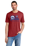 #125 BMS VOLLEYBALL, TRI BLEND T SHIRT, RED FROST, ADULT, DM130, DESIGN #3