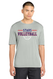 #125 BMS VOLLEYBALL, DRI FIT T SHIRT, SILVER, YOUTH & ADULT, ST350, DESIGN #2