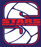 #125 BMS VOLLEYBALL, COTTON T, NAVY, YOUTH & ADULT, 8000, DESIGN #5