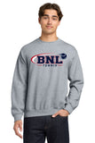 #133 BNL TENNIS, CREWNECK SWEATSHIRT, SPORT GREY, YOUTH & ADULT, 18000, DESIGN #1
