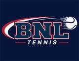 #133 BNL TENNIS, TRI BLEND T SHIRT, NAVY FROST, YOUTH & ADULT, DM130, DESIGN #2