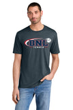 #133 BNL TENNIS, TRI BLEND T SHIRT, NAVY FROST, YOUTH & ADULT, DM130, DESIGN #2