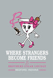 #121  BROTHERS CIGARS, TRI BLEND T, HEATHER GREY, LADIES, DESIGN #2