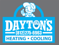 #056a DAYTON'S HEATING AND COOLING TRUCKER HAT GREYSTEELE/NEON BLUE STYLE# C112