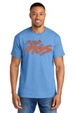 #132 FLYING PIGS, COTTON T SHIRT, LT BLUE, YOUTH & ADULT, 8000, DESIGN #1