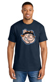 #132 FLYING PIGS, COTTON T SHIRT, NAVY, YOUTH & ADULT, 8000, DESIGN #3