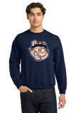 #132 FLYING PIGS, CREWNECK SWEATSHIRT, NAVY, YOUTH & ADULT, 18000, DESIGN #3