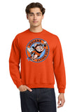 #132 FLYING PIGS, CREWNECK SWEATSHIRT, ORANGE, YOUTH & ADULT, 18000, DESIGN #4