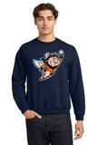 #132 FLYING PIGS, CREWNECK SWEATSHIRT, NAVY, YOUTH & ADULT, 18000, DESIGN #5