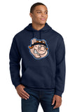 #132 FLYING PIGS, HOODIE, NAVY, YOUTH & ADULT, DESIGN #3