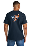#132 FLYING PIGS, COTTON T SHIRT, NAVY, ADULT, 8000, DESIGN #1 & #5