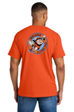 #132 FLYING PIGS, COTTON T SHIRTS, ORANGE, ADULT 8000, DESIGN #2 & 4
