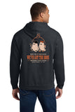 #121 BROTHERS CIGARS, HOODIE, DARK HEATHER, ADULT, DESIGN #8