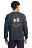 #121 BROTHERS CIGARS, CREW NECK SWEATSHIRT,  DARK HEATHER, ADULT, DESIGN # 8