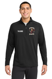 #108 MSC, 426 LSB, 1/2 ZIP PULLOVER, BLACK, ADULT, #ST850, DESIGN #1