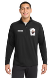 #108 MSC, 426 LSB, 1/2 ZIP PULLOVER, BLACK, ADULT, #ST850, DESIGN #2