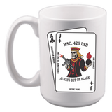 #108 MSC,426 LSB, CERAMIC COFFEE MUG, WHITE, 150Z, DESIGN #2