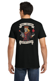 #108 MSC,426 LSB COTTON T, BLACK, ADULT, #5000, DESIGN #1