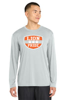 #105 LAKEVIEW ELEMENTARY, DRI FIT LONG SLEEVE T, SILVER, YOUTH & ADULT, ST350LS DESIGN #4