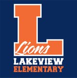 #105 LAKEVIEW ELEMENTARY 1/4 ZIP, TRUE NAVY, YOUTH & ADULT, ST357 DESIGN #5