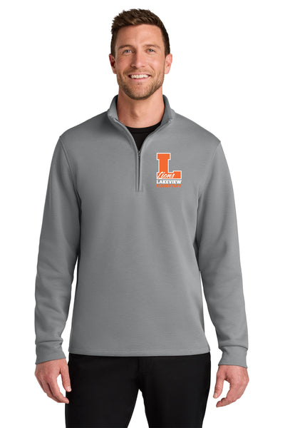 #105 LAKEVIEW ELEMENTARY 1/4 ZIP, GUSTY GREY, UNISEX SIZING, ADULT, K210, DESIGN #5