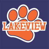 #105 LAKEVIEW ELEMENTARY COTTON T SHIRT, NAVY, ADULT & YOUTH, 8000 DESIGN #2
