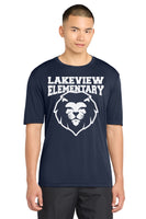 #105 LAKEVIEW ELEMENTARY, DI FIT T, TRUE NAVY, YOUTH & ADULT, ST350 DESIGN #1