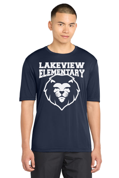 #105 LAKEVIEW ELEMENTARY, DI FIT T, TRUE NAVY, YOUTH & ADULT, ST350 DESIGN #1